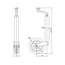 Koło podporowe do przyczepki Ø48x200x50 - Steelpress