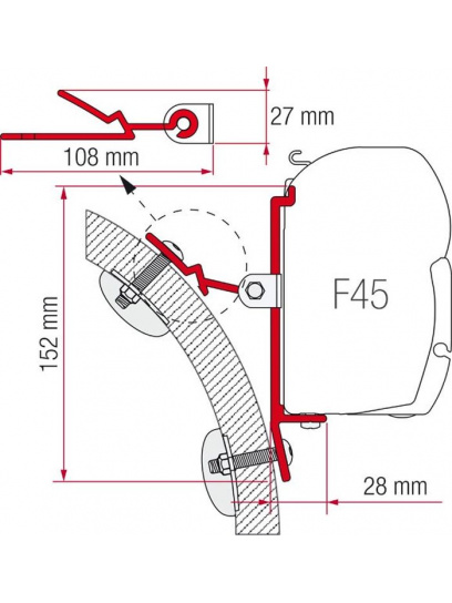 Adapter uniwersalny U do markizy F45/F70 - Fiamma