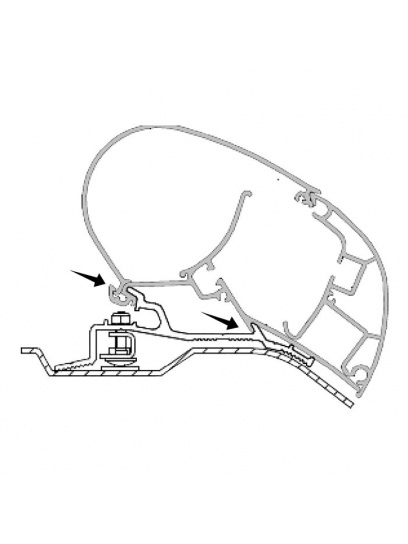 Adapter do markizy dachowej Ducato/Jumper/Boxer H2 3,75 m - Dometic