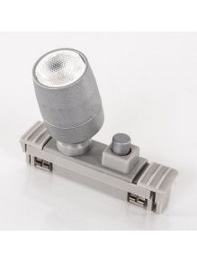 Oświetlenie LED dodatkowy spot do systemu szynowego srebrny