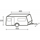 Pokrowiec na przyczepę kempingową Caravan Cover Design 12M 400-450 - Brunner