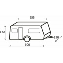 Pokrowiec na przyczepę kempingową Caravan Cover Design 12M 550-600 - Brunner