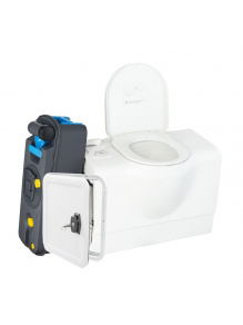 Toaleta kasetowa do zabudowy z przyłączem zbiornika wody RV Toilet prawa + drzwiczki serwisowe