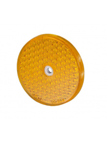 Odblask okrągły z otworem Ø5 mm - żółty