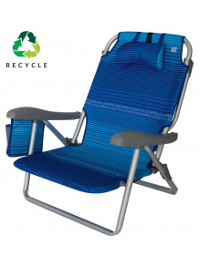 OUTLET - Krzesło plażowe Perez Beach Recycled Royal Blue - EuroTrail